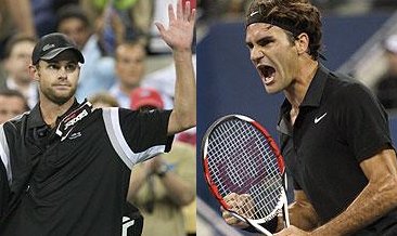 Roddick and Federer US Open 07